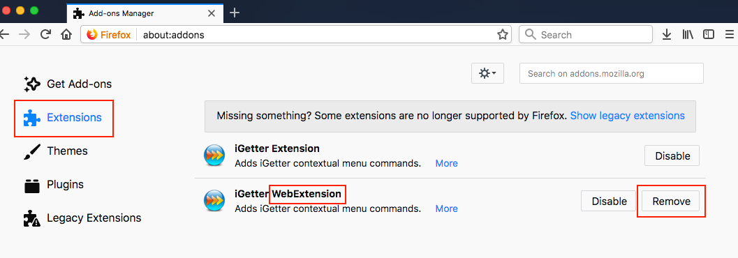 firefox completely remove plugin